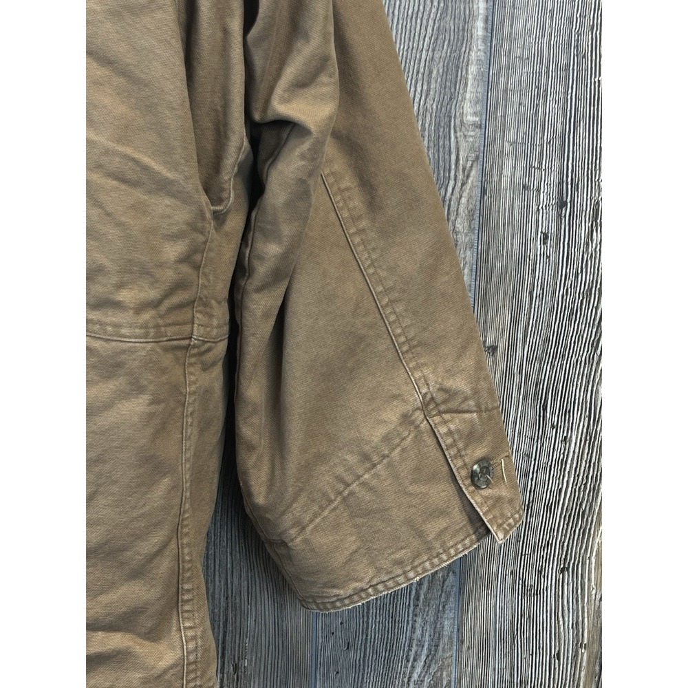 Vtg Eddie Bauer Down Filled Brown Work Chore Barn Coat Jacket XL Gorpcore Chore - Picture 7 of 16